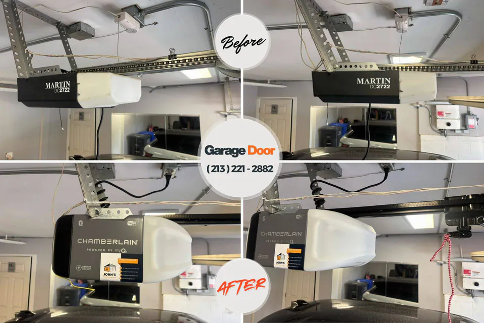 Before and after: garage door repair Allen Park, MI